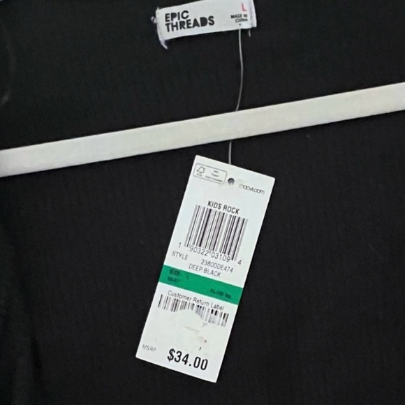 NWT- Epic Threads Open Front Black Cardigan - Picture 7 of 8